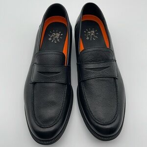 Brown Bilt Pebble Grain Leather Black Penny Loafers Men 11